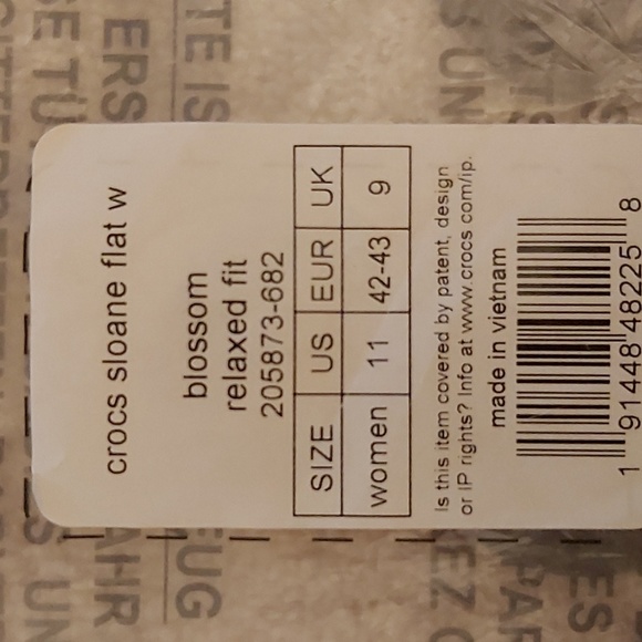 CROCS Sloane Blossom Pink Flat Sz 11W NEW --PAYPAL Payment ONLY - Picture 5 of 7